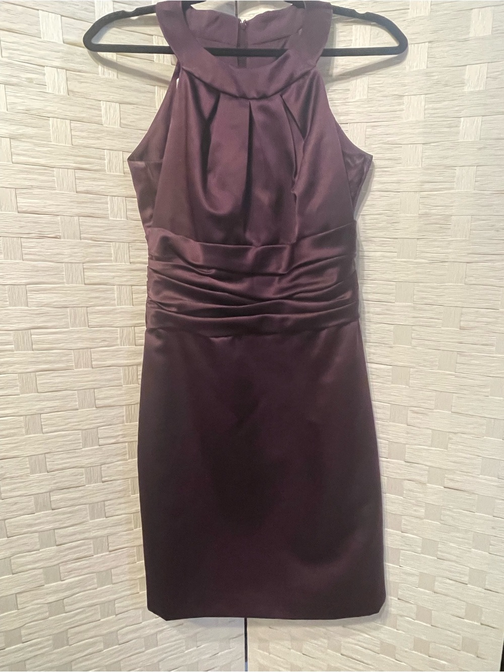 David's Bridal Formal Dress size 8 Purple Plum Prom Homecoming Cruise READ